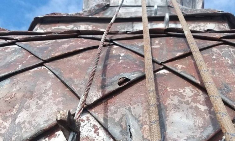 Ремонт вежі костела